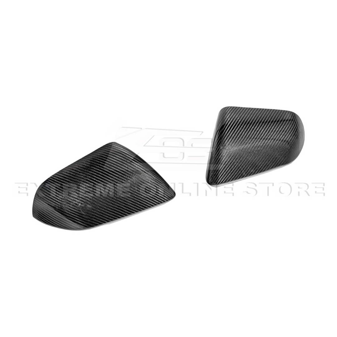 2015-Up Ford Mustang DRY Carbon Fiber Side Mirror Cap Cover Pair