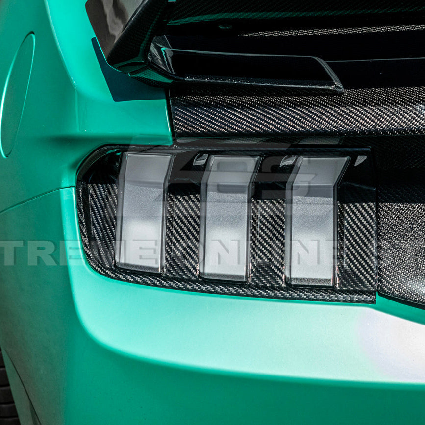 2024+ Ford Mustang DRY CARBON FIBER Tail Light Cover
