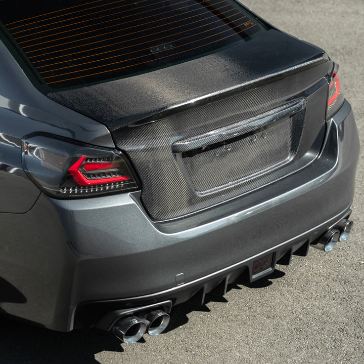 2015-2021 Subaru WRX &amp; WRX STI | JDM Carbon Fiber Rear Trunk with Integrated Ducktail Spoiler Wing