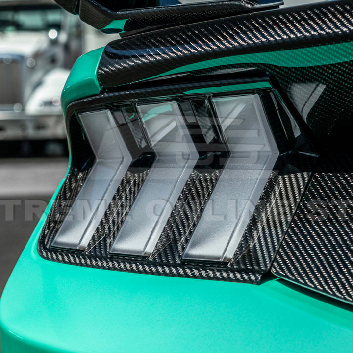 2024+ Ford Mustang DRY CARBON FIBER Tail Light Cover