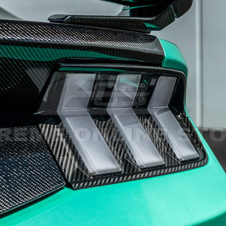 2024+ Ford Mustang DRY CARBON FIBER Tail Light Cover