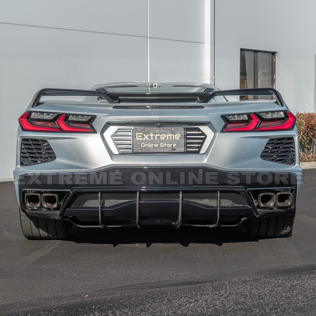 Corvette C8 Stingray DRY CARBON FIBEr Add-On Rear Diffuser Fin