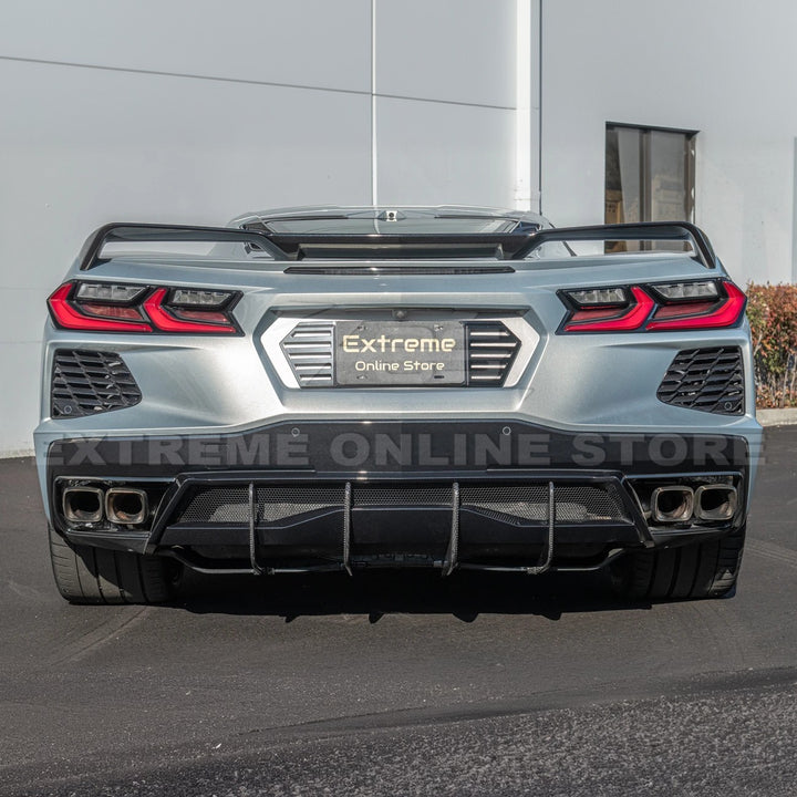 Corvette C8 Stingray DRY CARBON FIBEr Add-On Rear Diffuser Fin