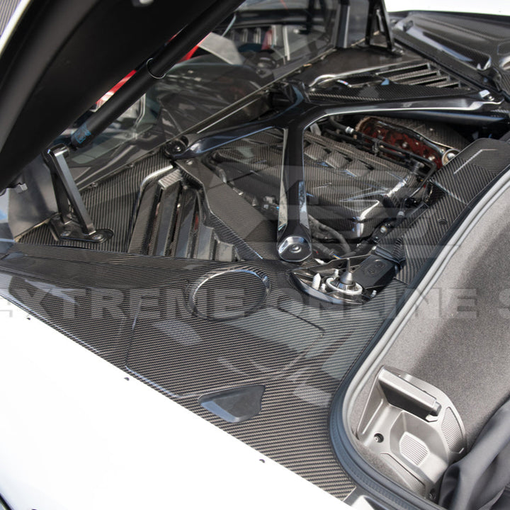 Chevrolet Corvette C8 DRY CARBON FIBER Engine Bay Corner Vent Cover