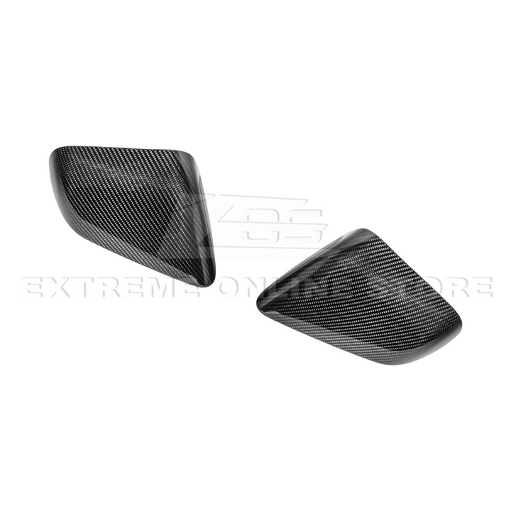 2015-Up Ford Mustang DRY Carbon Fiber Side Mirror Cap Cover Pair