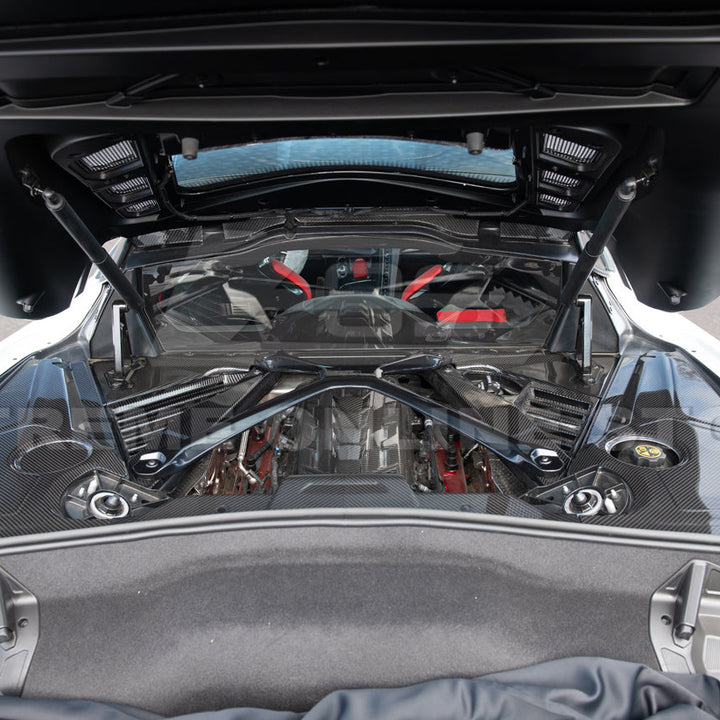 Chevrolet Corvette C8 DRY CARBON FIBER Engine Bay Corner Vent Cover