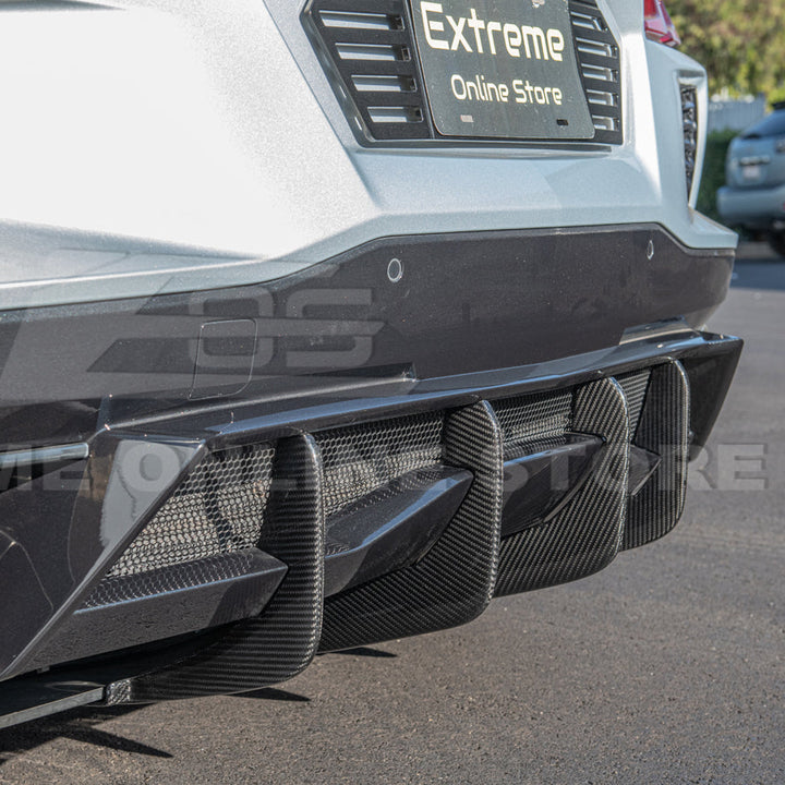 Corvette C8 Stingray DRY CARBON FIBEr Add-On Rear Diffuser Fin