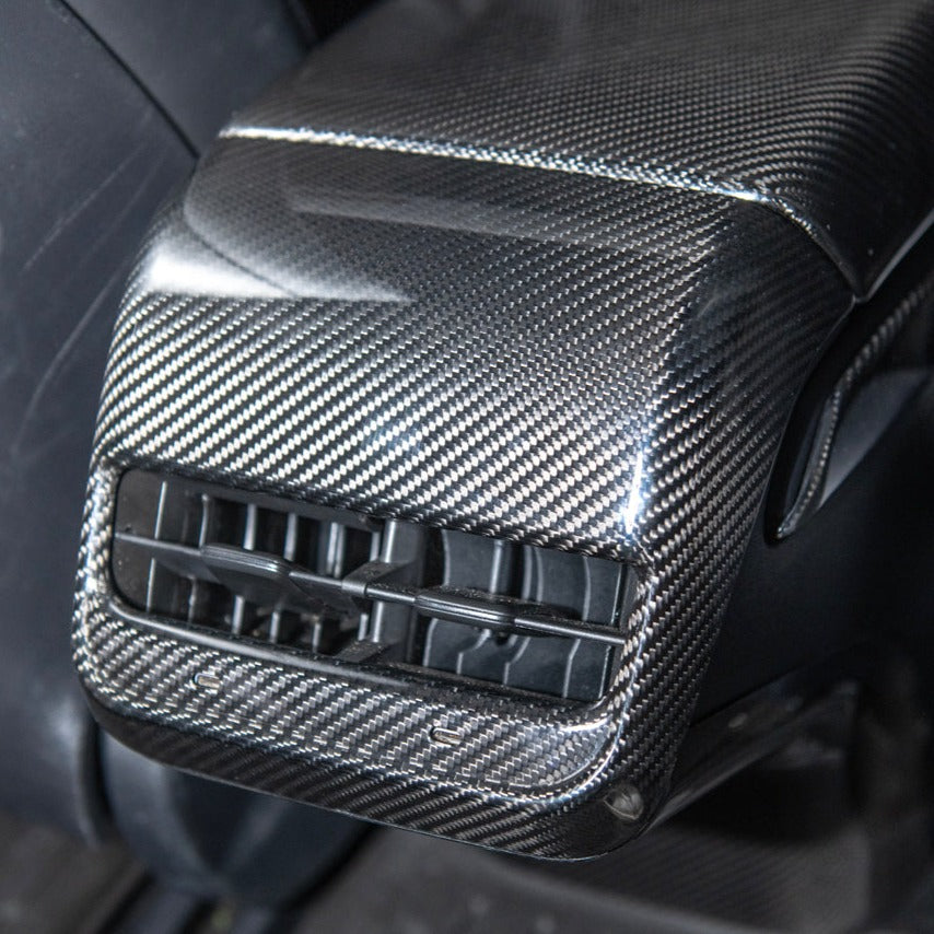 2020-Up Tesla Model 3 & Y Carbon Fiber Interior Rear Air Outlet Cover