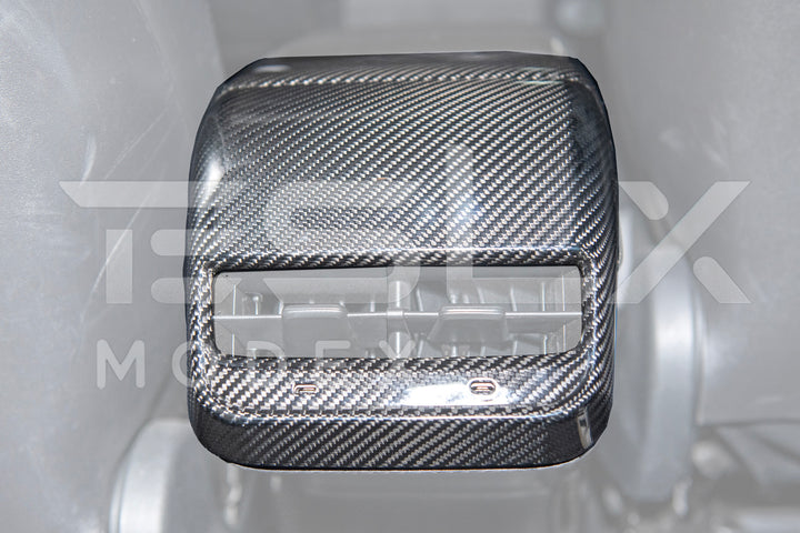 2020-23 Tesla Model 3 &amp; 20-24 Y Carbon Fiber Interior Rear Air Outlet Cover