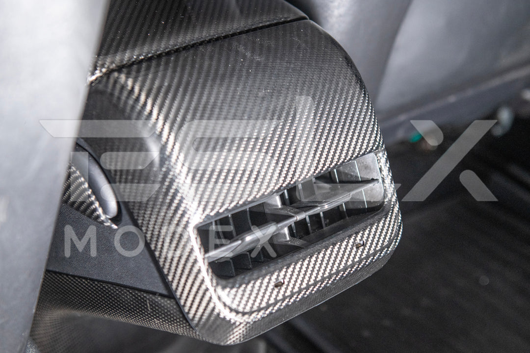 2020-23 Tesla Model 3 &amp; 20-24 Y Carbon Fiber Interior Rear Air Outlet Cover