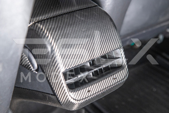 2020-23 Tesla Model 3 &amp; 20-24 Y Carbon Fiber Interior Rear Air Outlet Cover