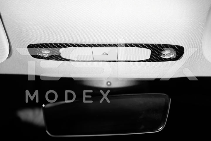 2020-23 Tesla Model 3 &amp; 20-24 Y Carbon Fiber Interior Reading Light Frame