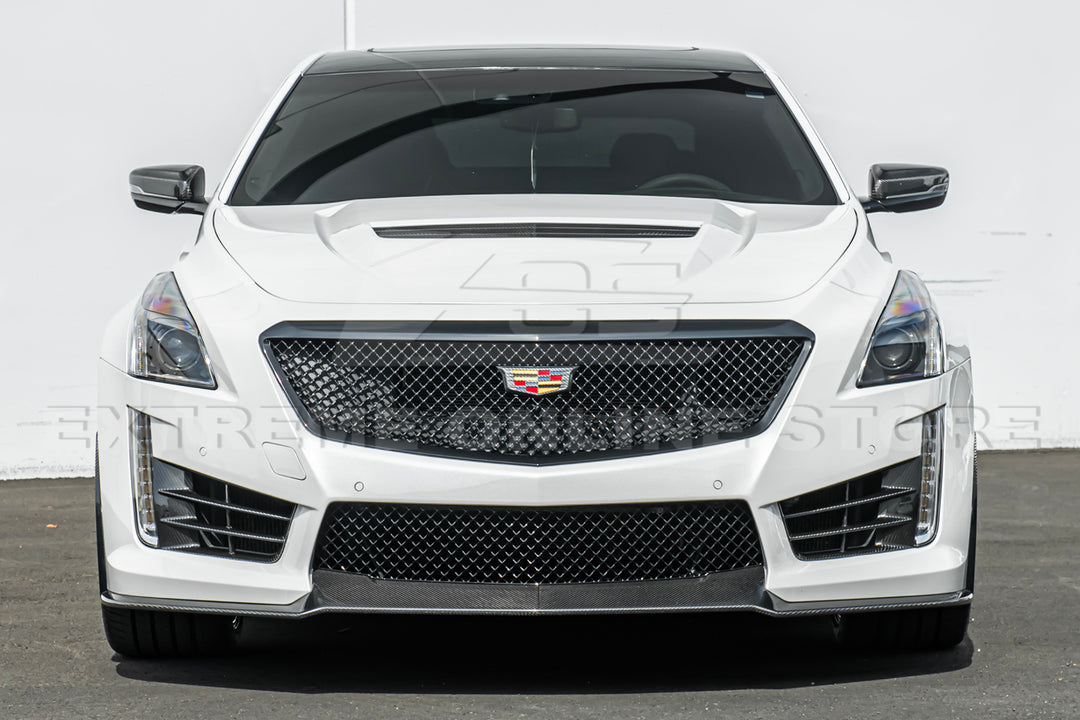 2016-19 Cadillac CTS-V Carbon Fiber Front Splitter Wheel Arch&amp; Side Skirts Rockerst