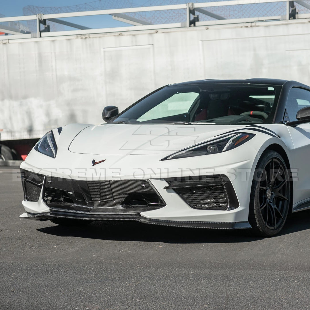 Corvette C8 Stingray DRY CARBON FIBER Front Splitter [Z06 / Z07 Conversion Package]