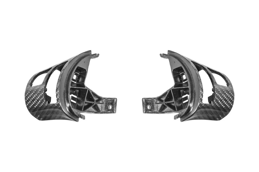 Corvette C6 Dry Carbon Fiber Steering Wheel Button Control Bezel Covers