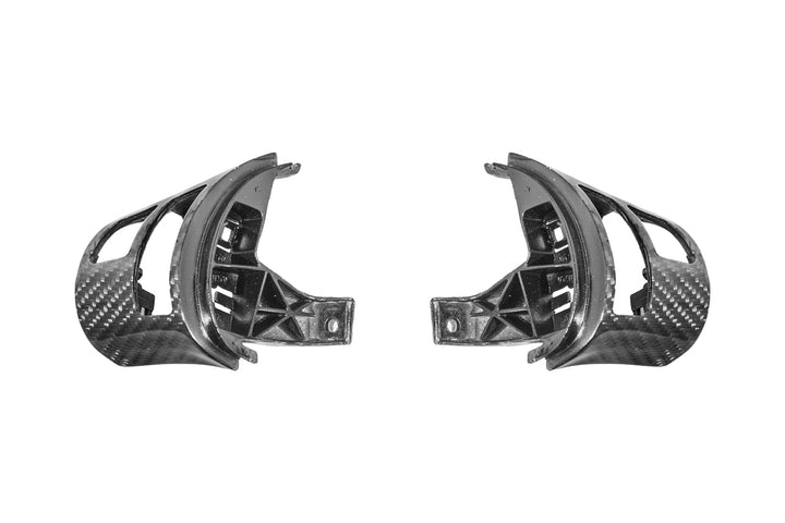 Corvette C6 Dry Carbon Fiber Steering Wheel Button Control Bezel Covers