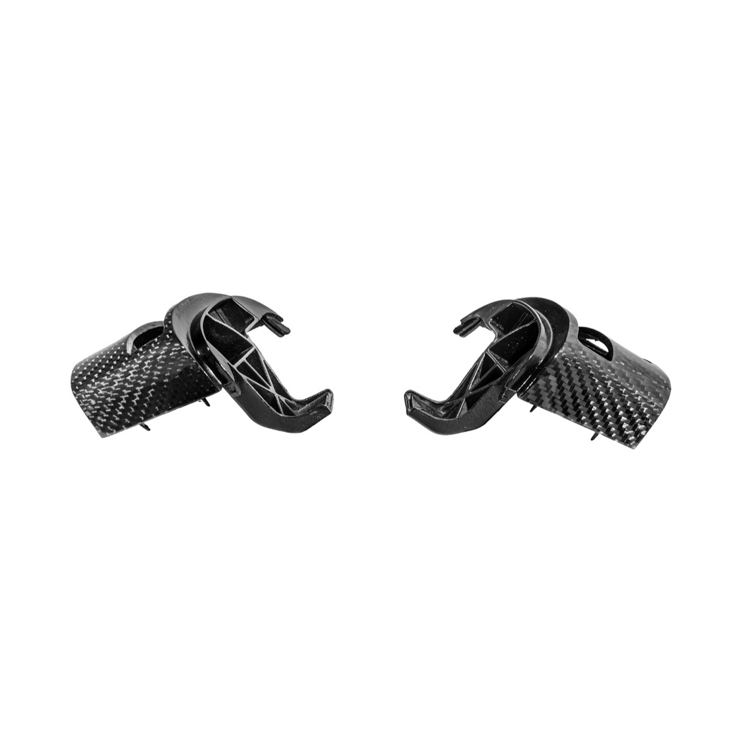 2006-11 Corvette C6 Dry Carbon Fiber Steering Wheel Button Control Bezel Covers