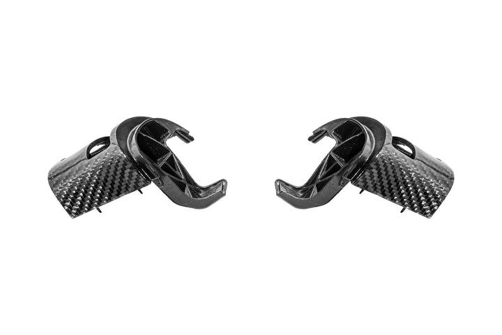 Corvette C6 Dry Carbon Fiber Steering Wheel Button Control Bezel Covers