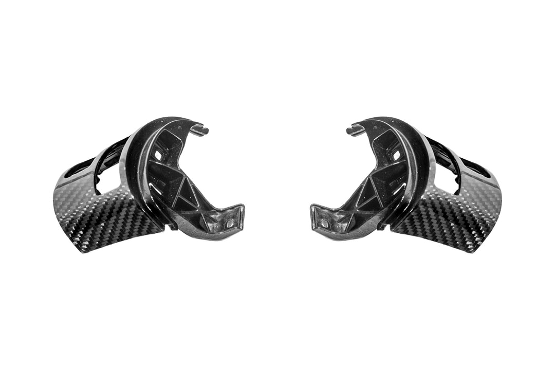 Corvette C6 Dry Carbon Fiber Steering Wheel Button Control Bezel Covers