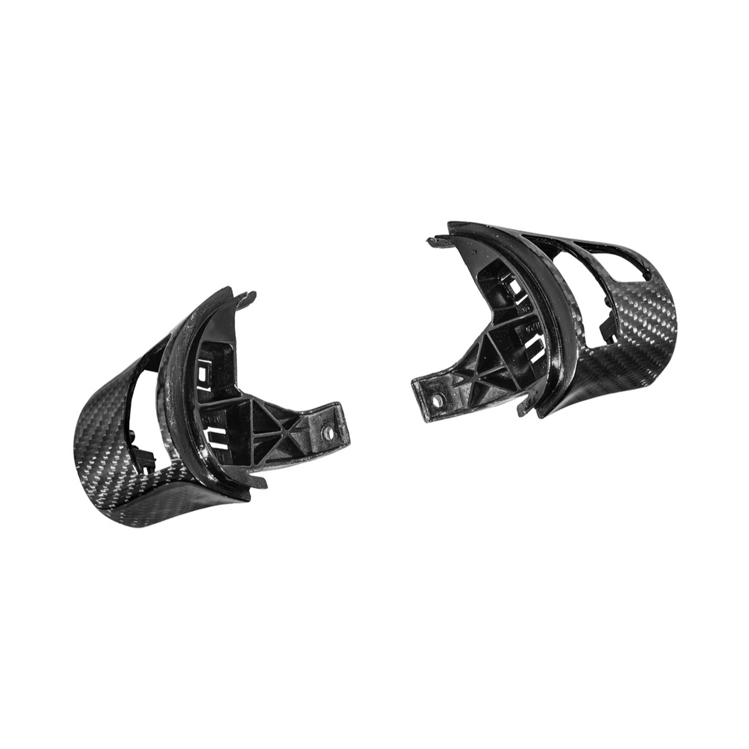 2006-11 Corvette C6 Dry Carbon Fiber Steering Wheel Button Control Bezel Covers
