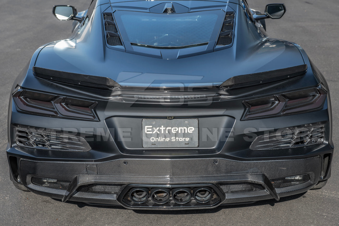 Wicker Rear Spoiler Corvette C8 Z06 Carbon Fiber Rear Spoiler Wicker Bill Extension