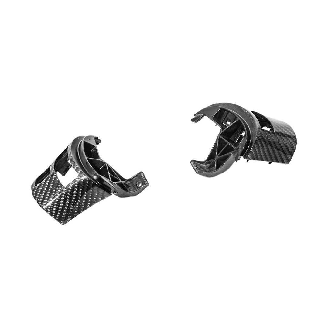 2006-11 Corvette C6 Dry Carbon Fiber Steering Wheel Button Control Bezel Covers