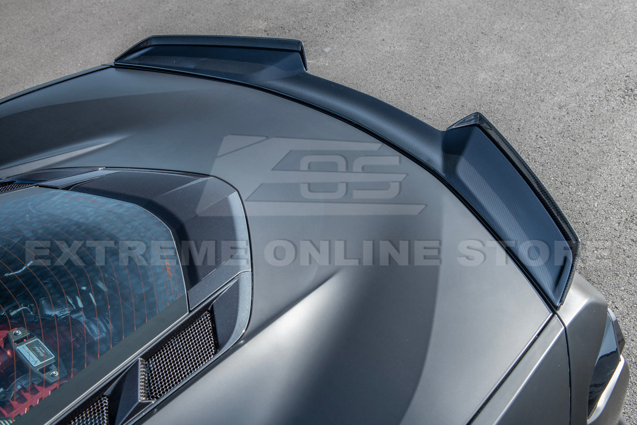 Corvette C8 Z06 Carbon Fiber Rear Wicker Bill Extension Winglets
