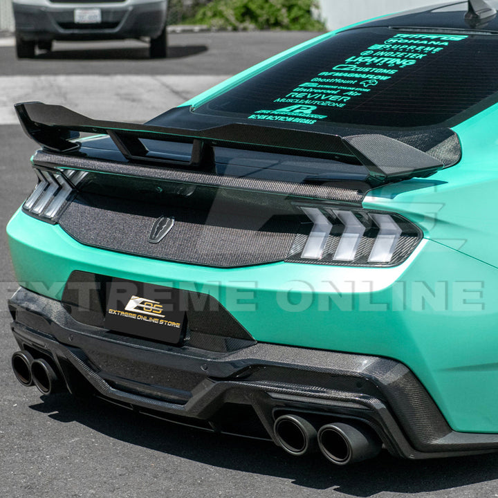2024-Up Ford Mustang S650 Dark Horse Style DRY CARBON FIBER Rear Bumper Diffuser