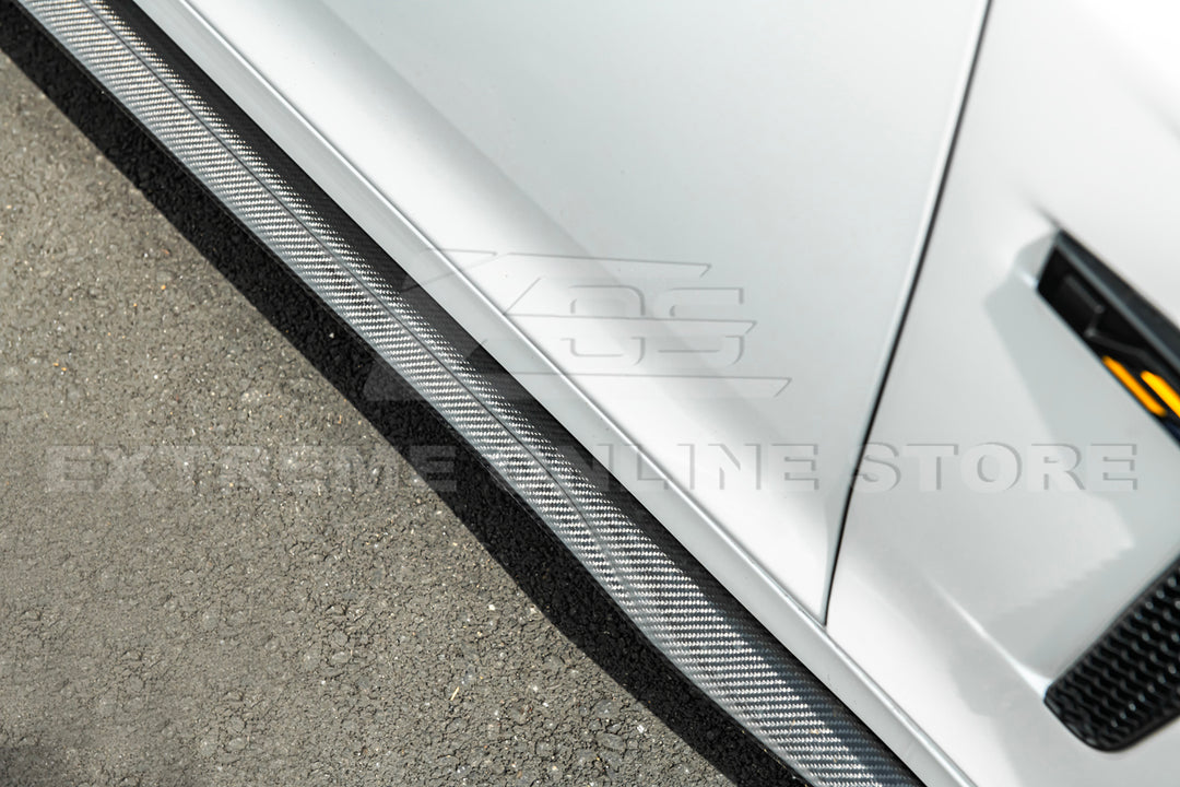 2016-19 Cadillac CTS-V Carbon Fiber Front Splitter Wheel Arch&amp; Side Skirts Rockerst