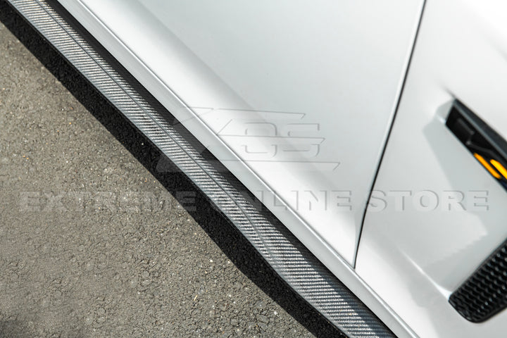 2016-19 Cadillac CTS-V Carbon Fiber Front Splitter Wheel Arch&amp; Side Skirts Rockerst