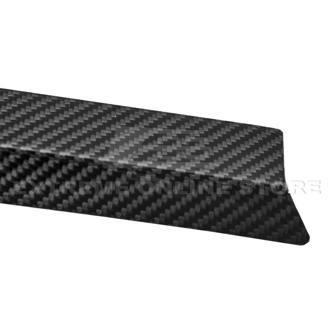 Corvette C8 Z06 DRY CARBON FIBER High Wing Spoiler Wicker Bill Extension