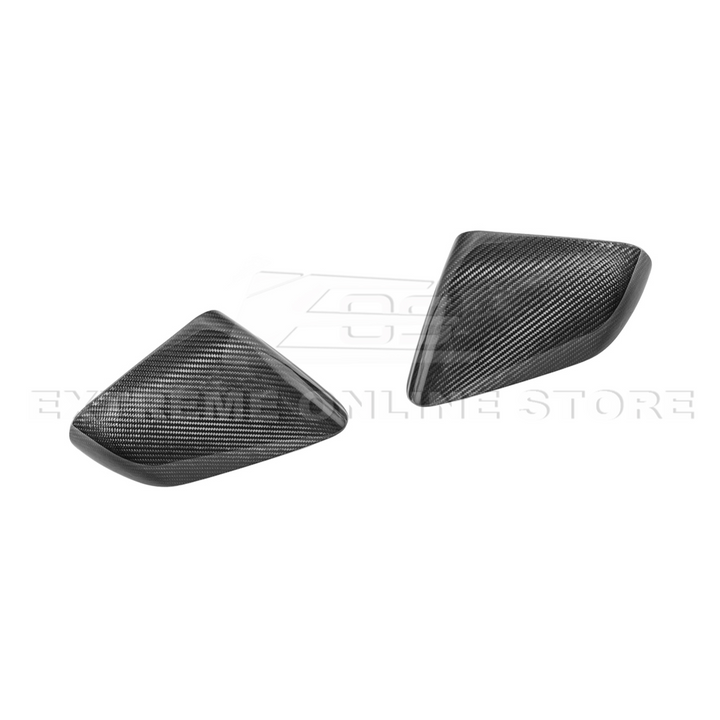 2015-23 Ford Mustang DRY CARBON FIBER Overlay Mirror Cap Cover Pair