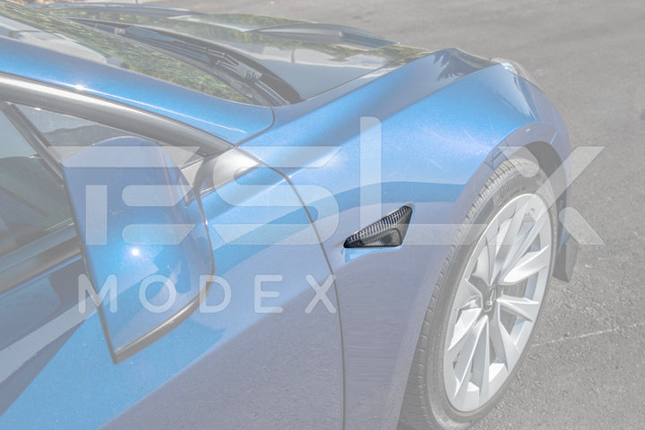 2020-23Tesla Model 3 &amp; 20-24 Y Carbon Fiber Exterior All Inclusive Camera Covers