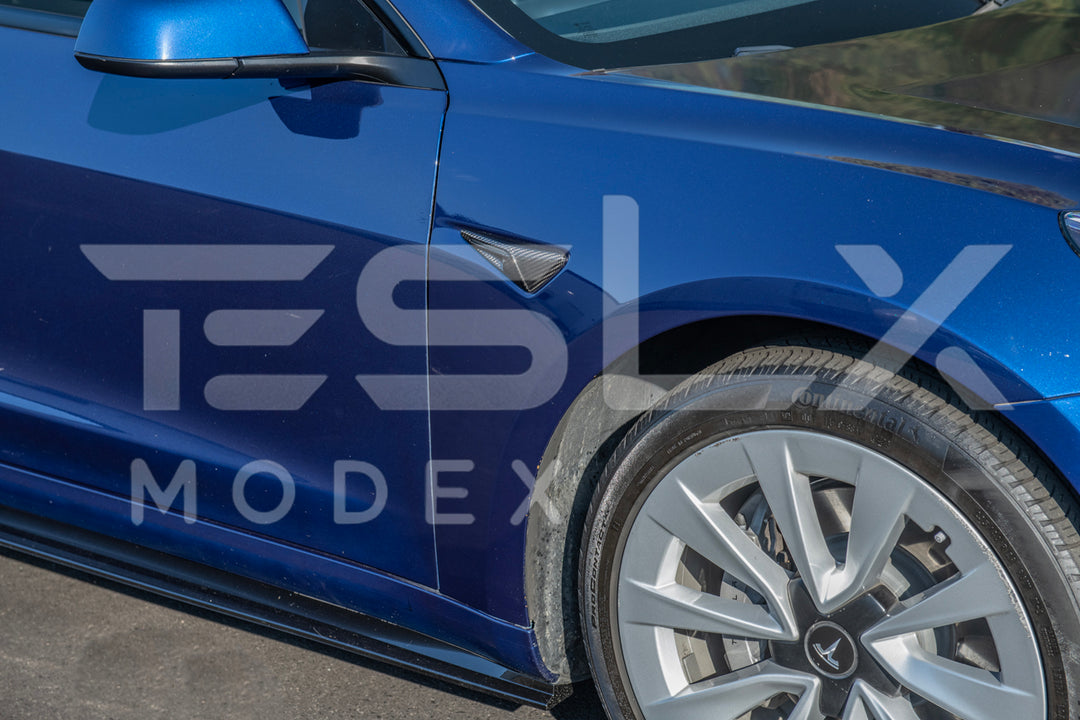 2020-23Tesla Model 3 &amp; 20-24 Y Carbon Fiber Exterior All Inclusive Camera Covers