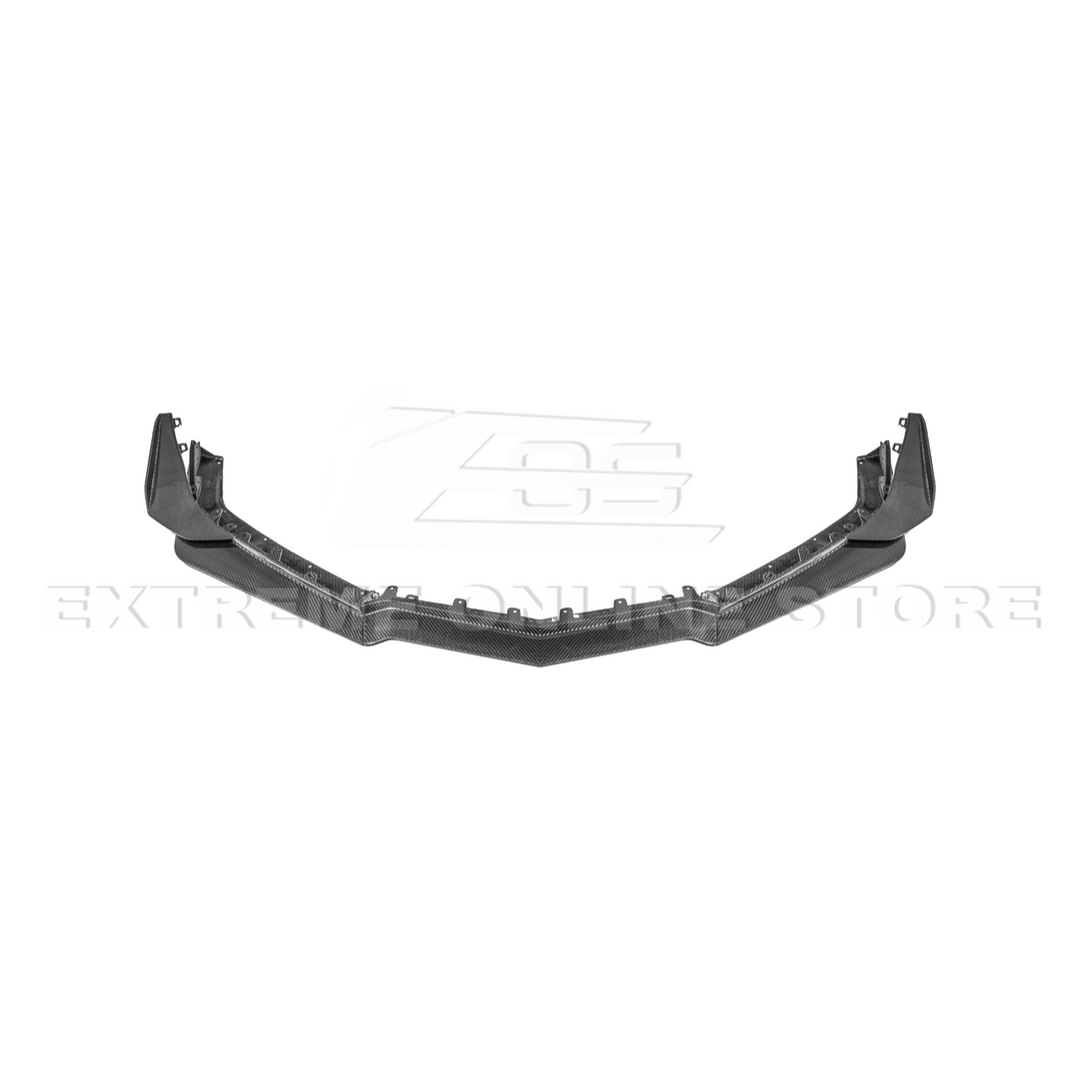 Corvette C8 Z06 / E-Ray DRY CARBON FIBER Front Splitter &amp; Canards [Z07 Extended Package]