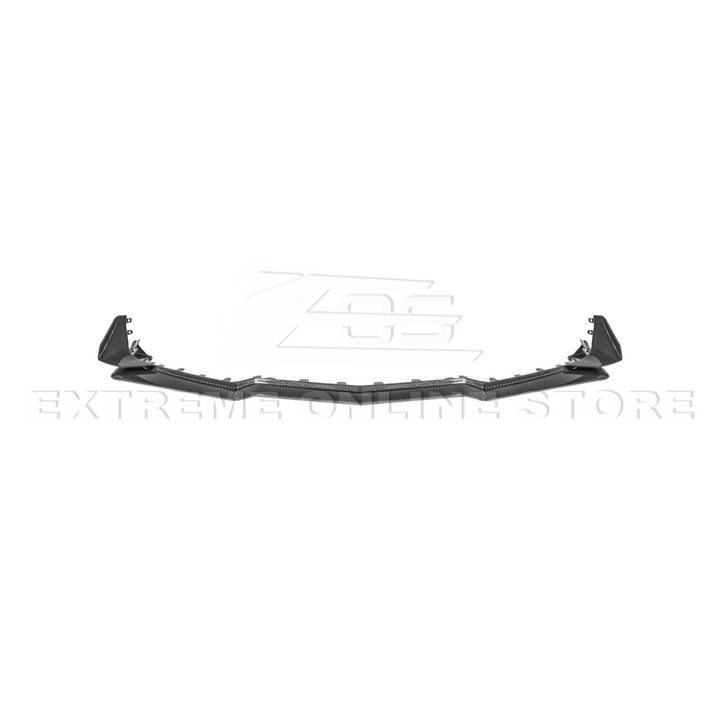 Corvette C8 Z06 / E-Ray DRY CARBON FIBER Front Splitter &amp; Canards [Z07 Extended Package]