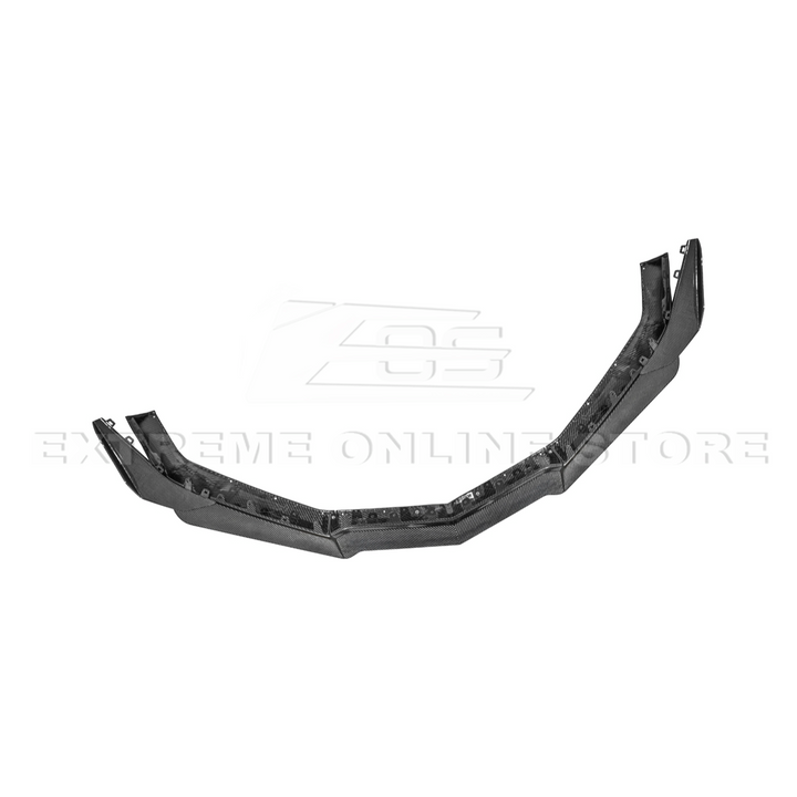 Corvette C8 Z06 / E-Ray DRY CARBON FIBER Front Splitter &amp; Canards [Z07 Extended Package]