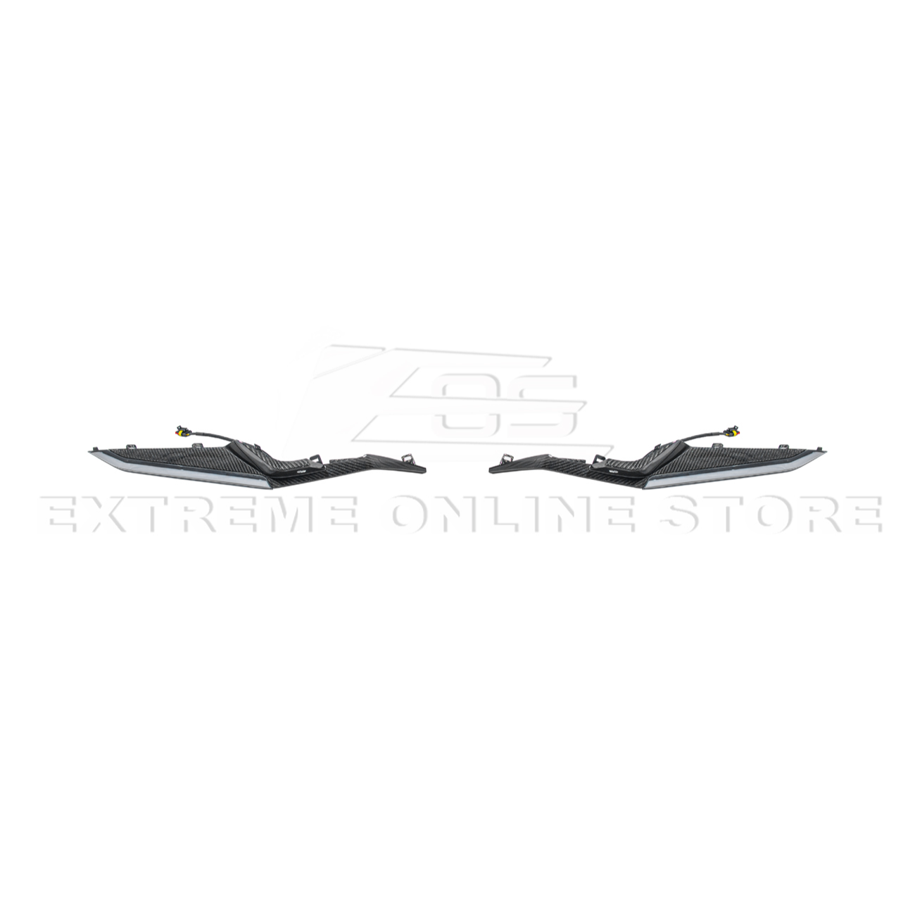 Corvette C8 Z06 Models | CARBON FIBER Sequential LED DRL Light Bar Bezel Insert