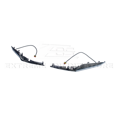 Corvette C8 Z06 Models | CARBON FIBER Sequential LED DRL Light Bar Bezel Insert