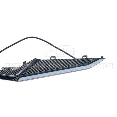 Corvette C8 Z06 Models | CARBON FIBER Sequential LED DRL Light Bar Bezel Insert