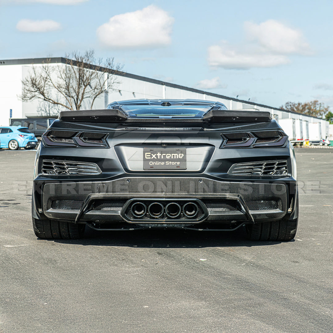 Corvette C8 Z06 DRY CARBON FIBER Wicker-bill Extension Winglets