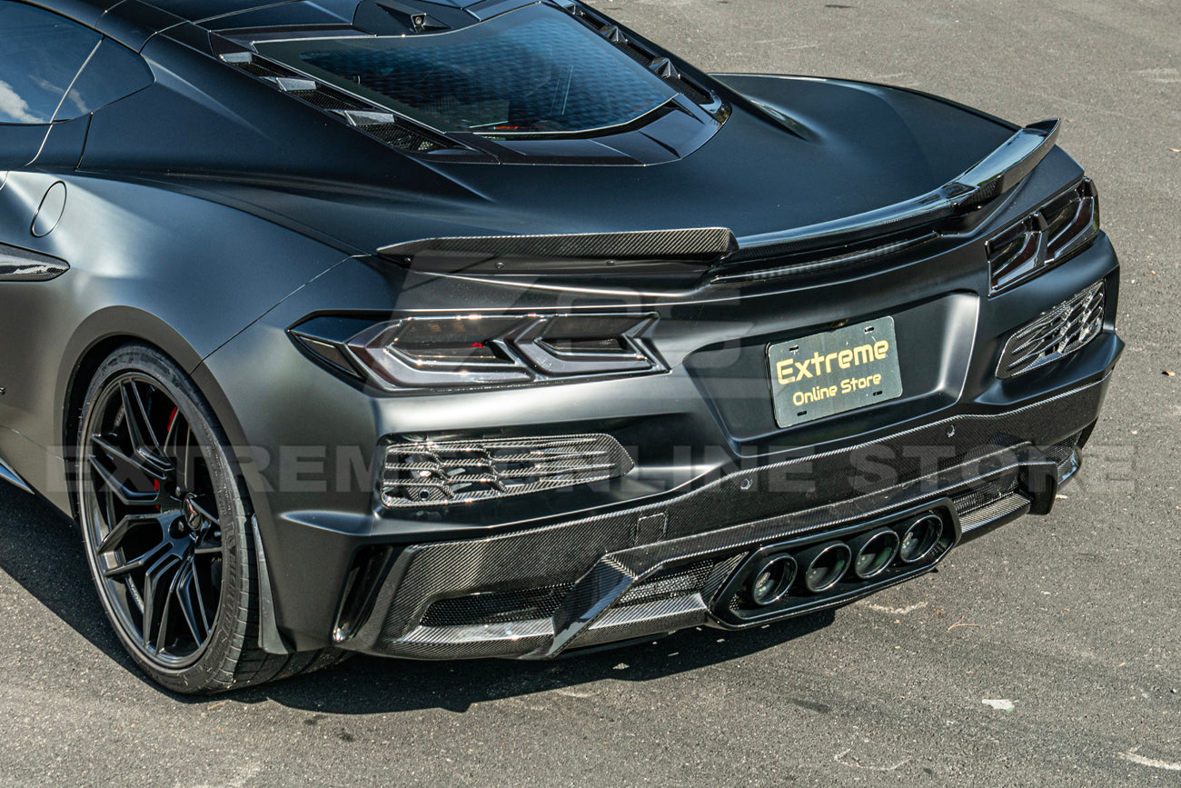 Corvette C8 Z06 Carbon Fiber Rear Spoiler Wicker Bill Extension