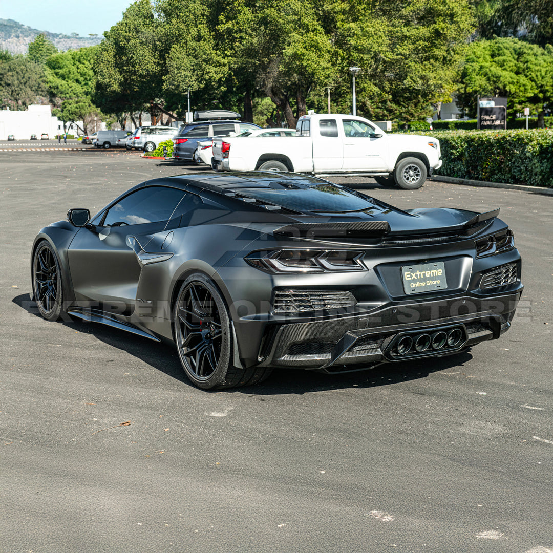 Corvette C8 Z06 DRY CARBON FIBER Wicker-bill Extension Winglets