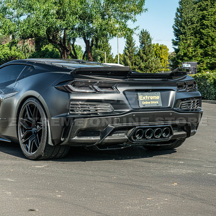 Corvette C8 Z06 DRY CARBON FIBER Wicker-bill Extension Winglets