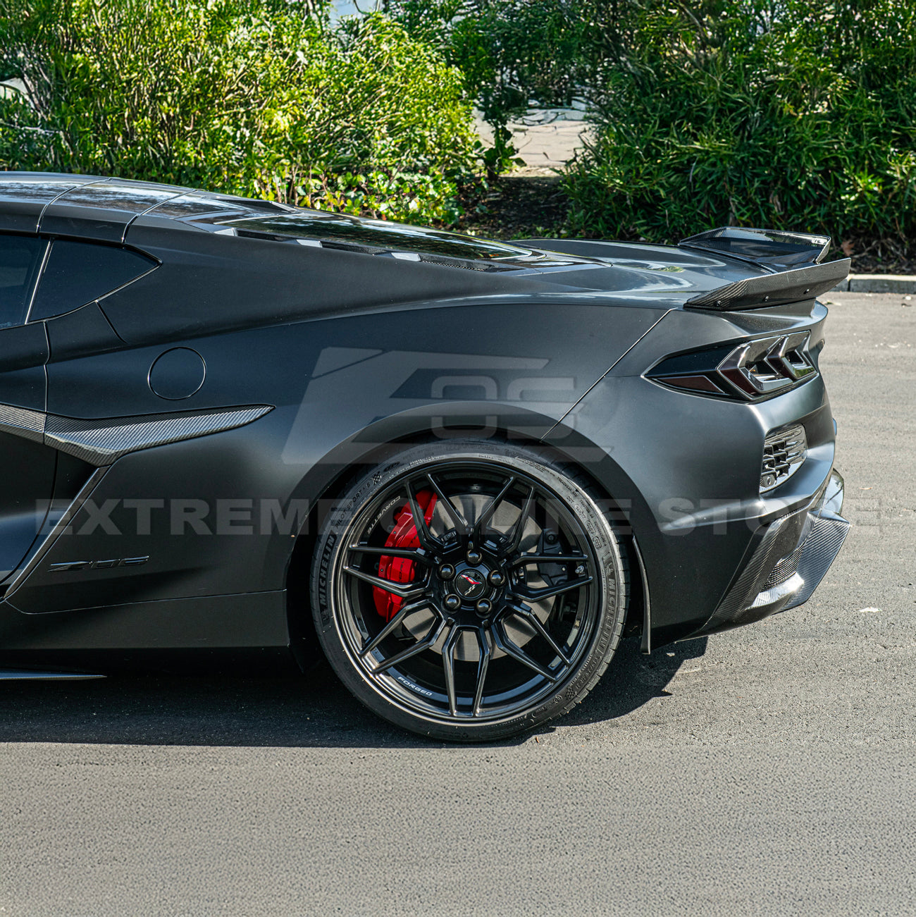 Corvette C8 Z06 DRY CARBON FIBER Wicker-bill Extension Winglets