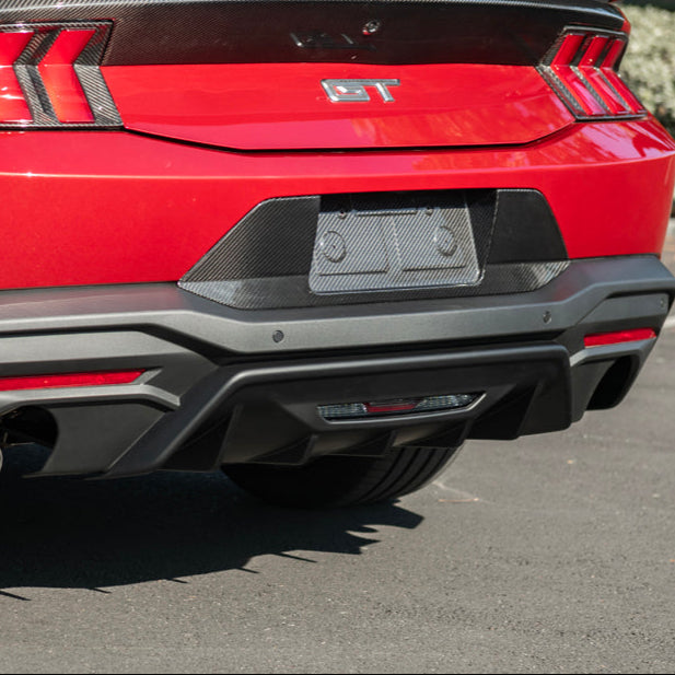 2024+ Ford Mustang Rear Finned Dry CArbon Fiber Bumper Diffuser