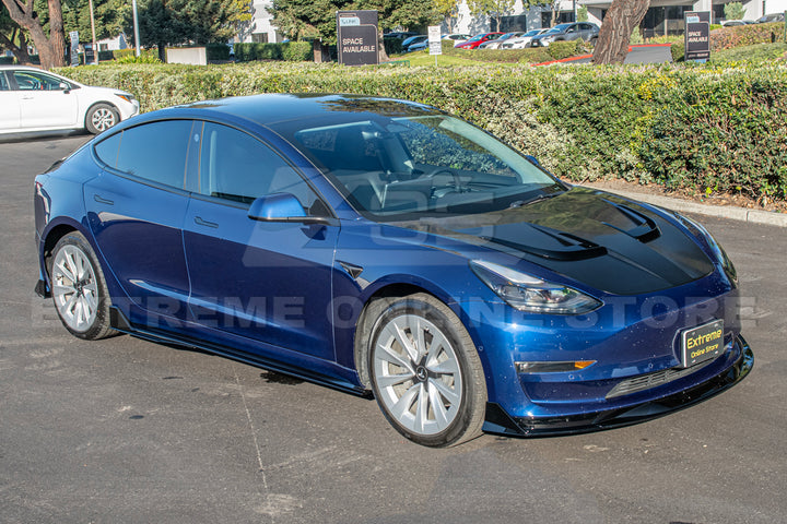 2017-23 Tesla Model 3 Track Front Lip Splitter &amp; Side Skirts