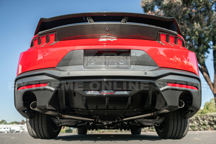 2024+ Ford Mustang Rear Finned Dry CArbon Fiber Bumper Diffuser
