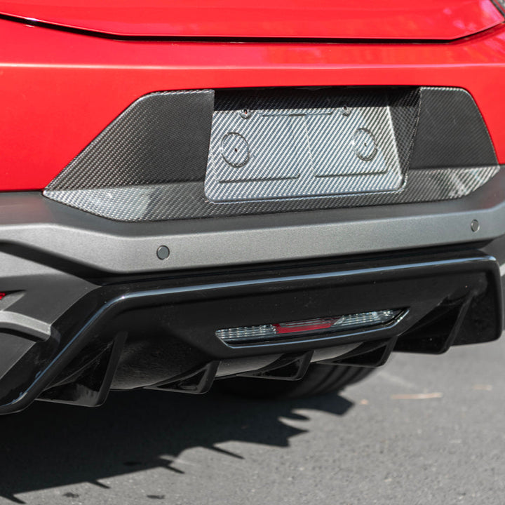 2024+ Ford Mustang Rear Finned Dry CArbon Fiber Bumper Diffuser
