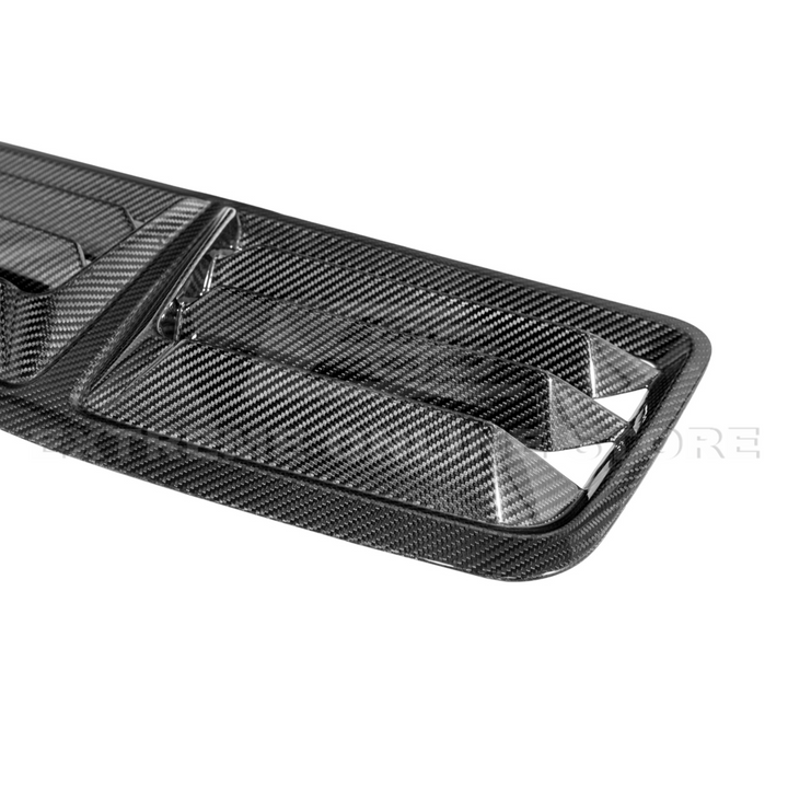 2024-Up Ford Mustang DRY CARBON FIBER Front Upper Hood Vent Insert Cover